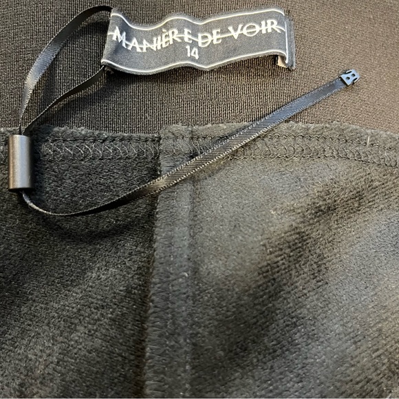 Manière de Voir Black Quilted Vegan Leather Leggings/ Pants Sz 14 NWOT - Picture 10 of 11